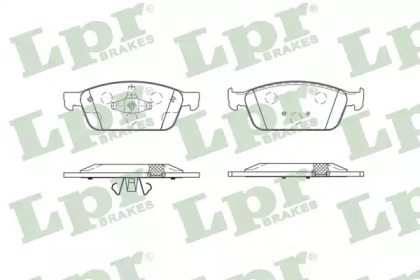 05P1879 LPR Комплект тормозных колодок, дисковый тормоз