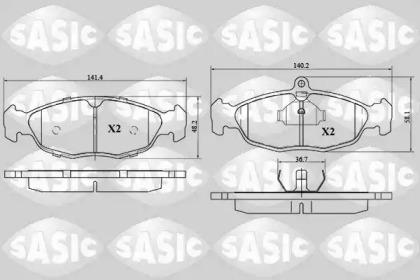 6216029 SASIC Колодка гальм. диск. DAEWOO, OPEL передн. (вир-во SASIC)