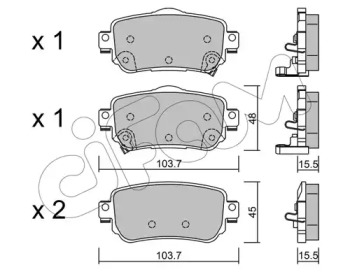 82210110 CIFAM Гальмівні колодки зад. Nissan X-Trail/Qashqai II 13- (TRW)