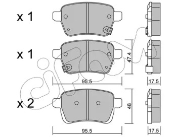 82210120 CIFAM CIFAM OPEL Колодки гальмівні задн. ADAM 1.0 14-, CORSA E 1.0 14-, FIAT