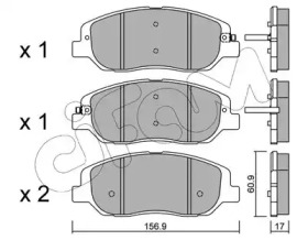 82210310 CIFAM CIFAM HYUNDAI гальмівні колодки передн. Santa Fe, Kia Carnival