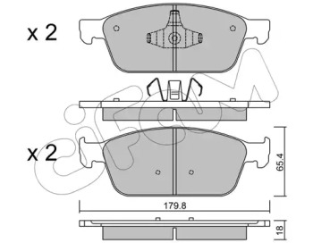 8229890 CIFAM CIFAM FORD Тормозн.колодки передн.Focus III ST 12-,Kuga II 13-,Transit Connect 15-