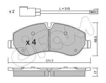 8229900 CIFAM CIFAM FORD Гальмівні колодки передн.Transit 2.2TDCi 12-