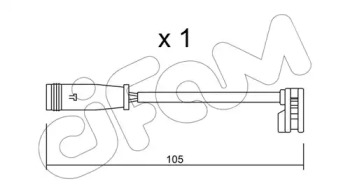 SU313 CIFAM CIFAM DB датчик гальм. колодок передн. Sprinter 06- (1шт.)