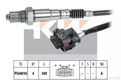 498267 KW 498 267 KW Лямбда-зонд (аналог EPS 1.998.267/Facet 10.8267 )