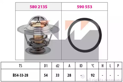 580213 KW Термостат, охлаждающая жидкость