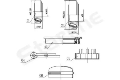 LO00542 STARLINE Пiдшипник ступицi колеса