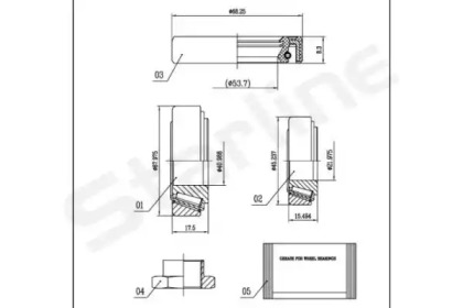 LO00912 STARLINE Пiдшипник ступицi колеса