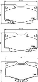 NP1098 NISSHINBO Гальмівні колодки TOYOTA Hilux/Land Cruiser 2.4i,3.0D,3,4i -05