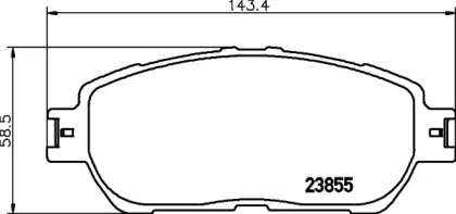 NP1024 NISSHINBO Комплект тормозных колодок, дисковый тормоз