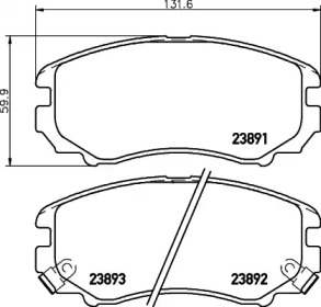 NP6003 NISSHINBO Комплект тормозных колодок, дисковый тормоз