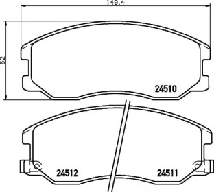 NP6075 NISSHINBO Гальмівні колодки CHEVROLET/OPEL Captiva/Antara 