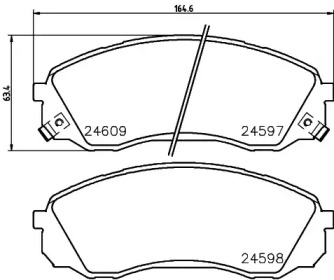 NP6005 NISSHINBO Комплект тормозных колодок, дисковый тормоз