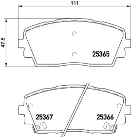 NP6065 NISSHINBO Колодки тормозные дисковые передние Kia Picanto 1.0, 1.1 (11-) (NP6065) NISSHINBO