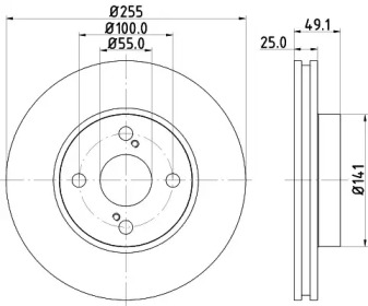 ND1083K NISSHINBO Диск тормозной передний (ND1083K) NISSHINBO