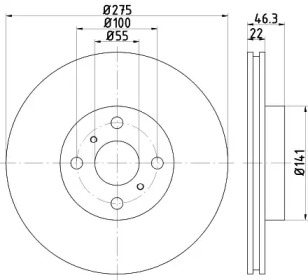 ND1035K NISSHINBO Диск тормозной передний (ND1035K) NISSHINBO