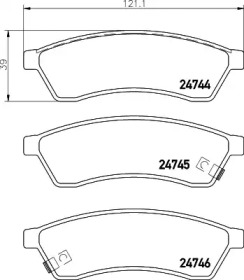 P10060 BREMBO Комплект тормозных колодок, дисковый тормоз