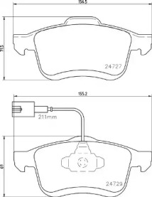 P23163 BREMBO Комплект тормозных колодок, дисковый тормоз