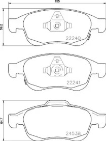 P23165 BREMBO Комплект тормозных колодок, дисковый тормоз