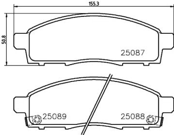 P54055 BREMBO Гальмівні колодки дискові