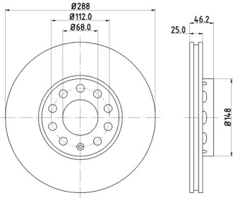 MDC768C MINTEX Диск гальмівний