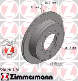 590281720 ZIMMERMANN Тормозной диск